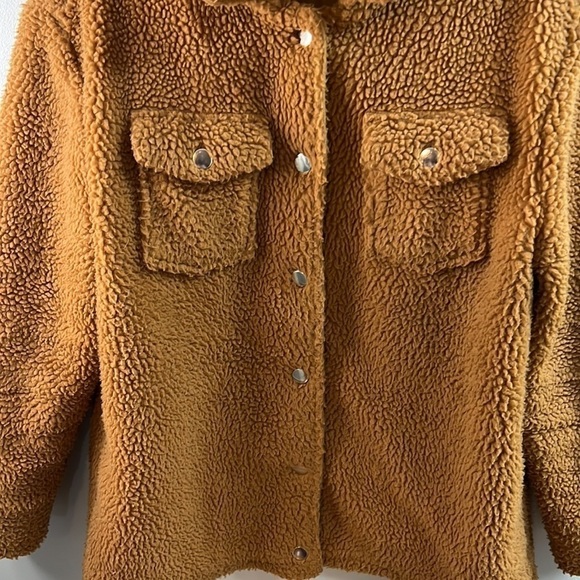 SHINESTAR Flap Pocket Teddy Coat Size Large *Flaws - Picture 2 of 11